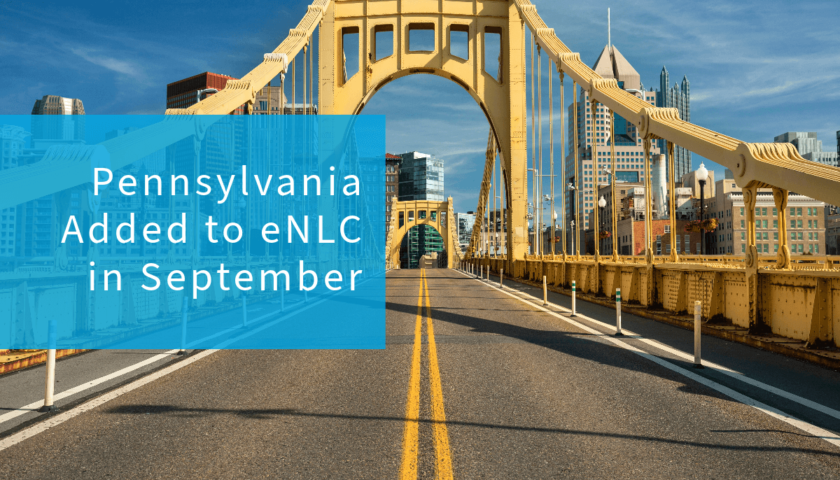 Pennsylvania Added to eNLC in September