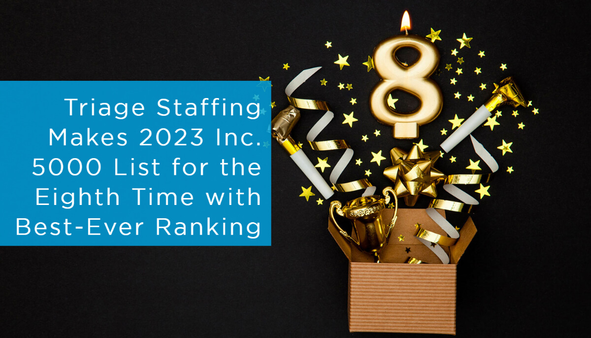 Triage Staffing Makes 2023 Inc. 5000 List for the Eighth Time with Best-Ever Ranking
